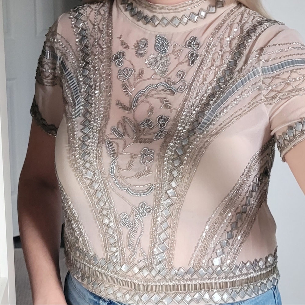 Miss Selfridge intricate beaded top NWT - Picture 17 of 17